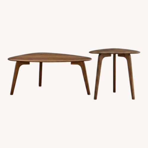 Used Castlery Vincent Walnut Nesting Coffee Table Set  for sale on AptDeco