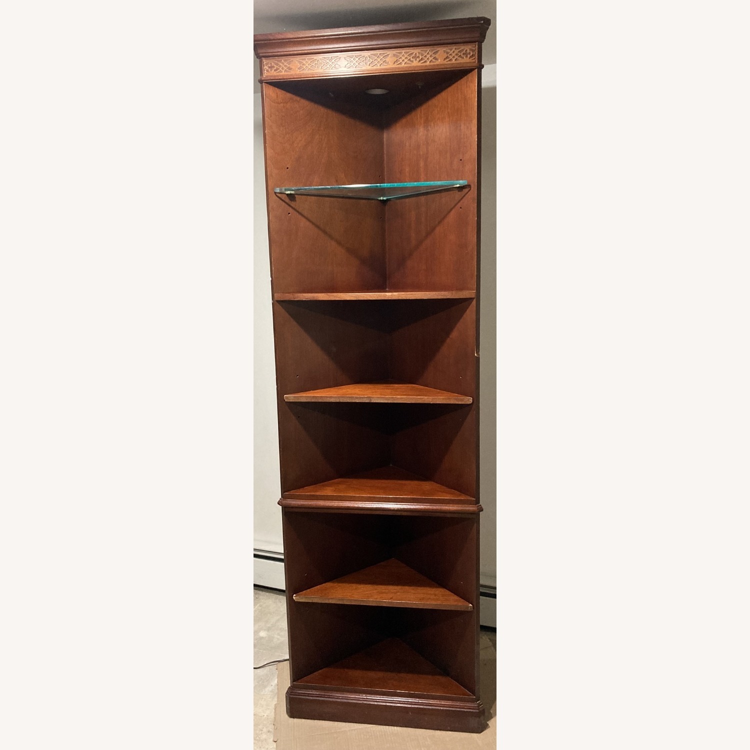 Dark Brown Wood Wall Unit - image-1