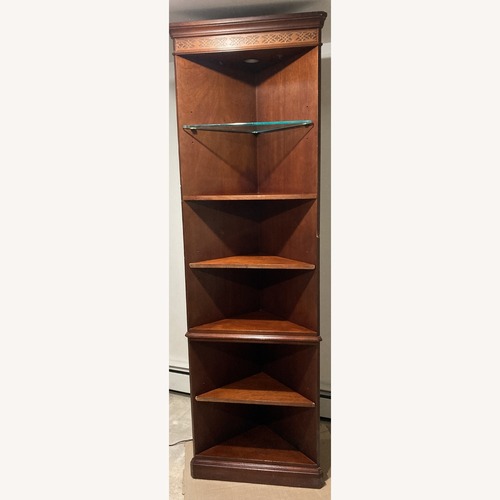 Used Dark Brown Wood Wall Unit for sale on AptDeco