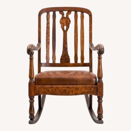 Used Antique Arts and Crafts Tiger Oak Rocking Chair for sale on AptDeco