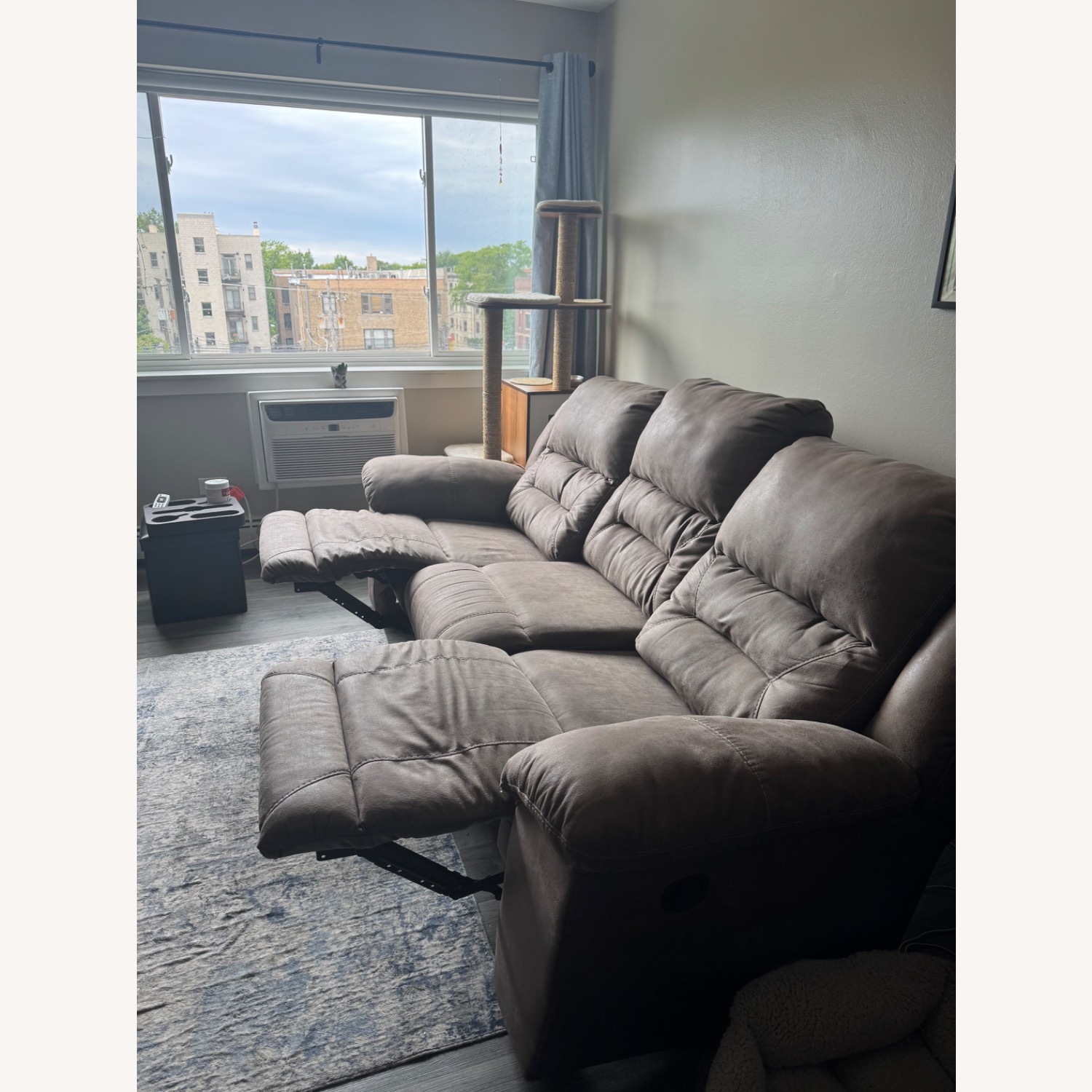 Light Brown Reclining Sofa - image-2