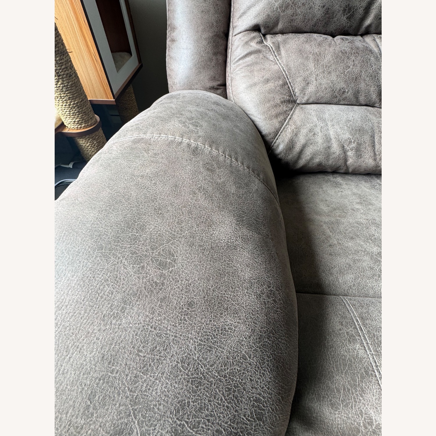 Light Brown Reclining Sofa - image-3