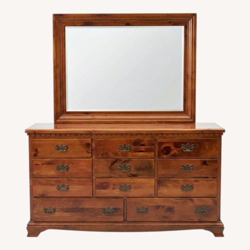 Used Vintage/Antique Finds Wood Dresser With Mirror for sale on AptDeco