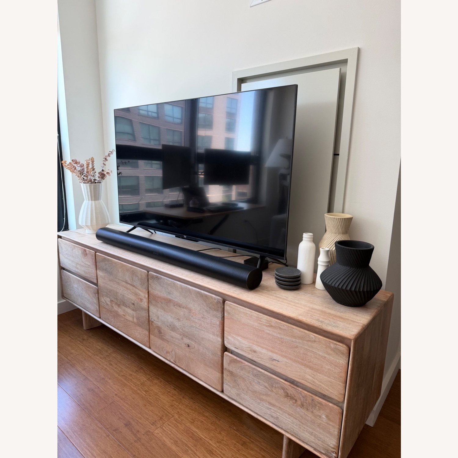 West Elm Anton Natural Wood Media Storage - image-2