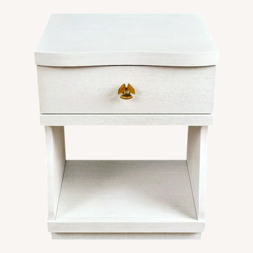 Used Bassett Starfire White Wood Nightstand for sale on AptDeco
