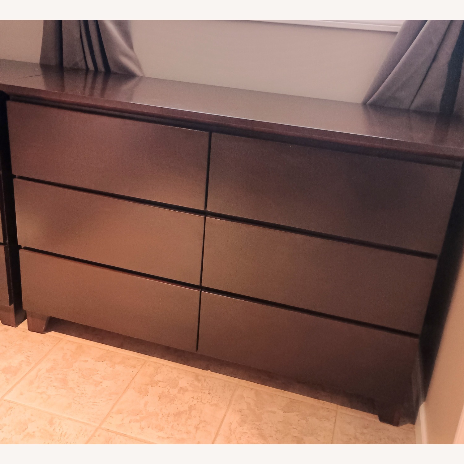 Gothic Cabinet Craft Dark Brown Wood Dresser - image-1