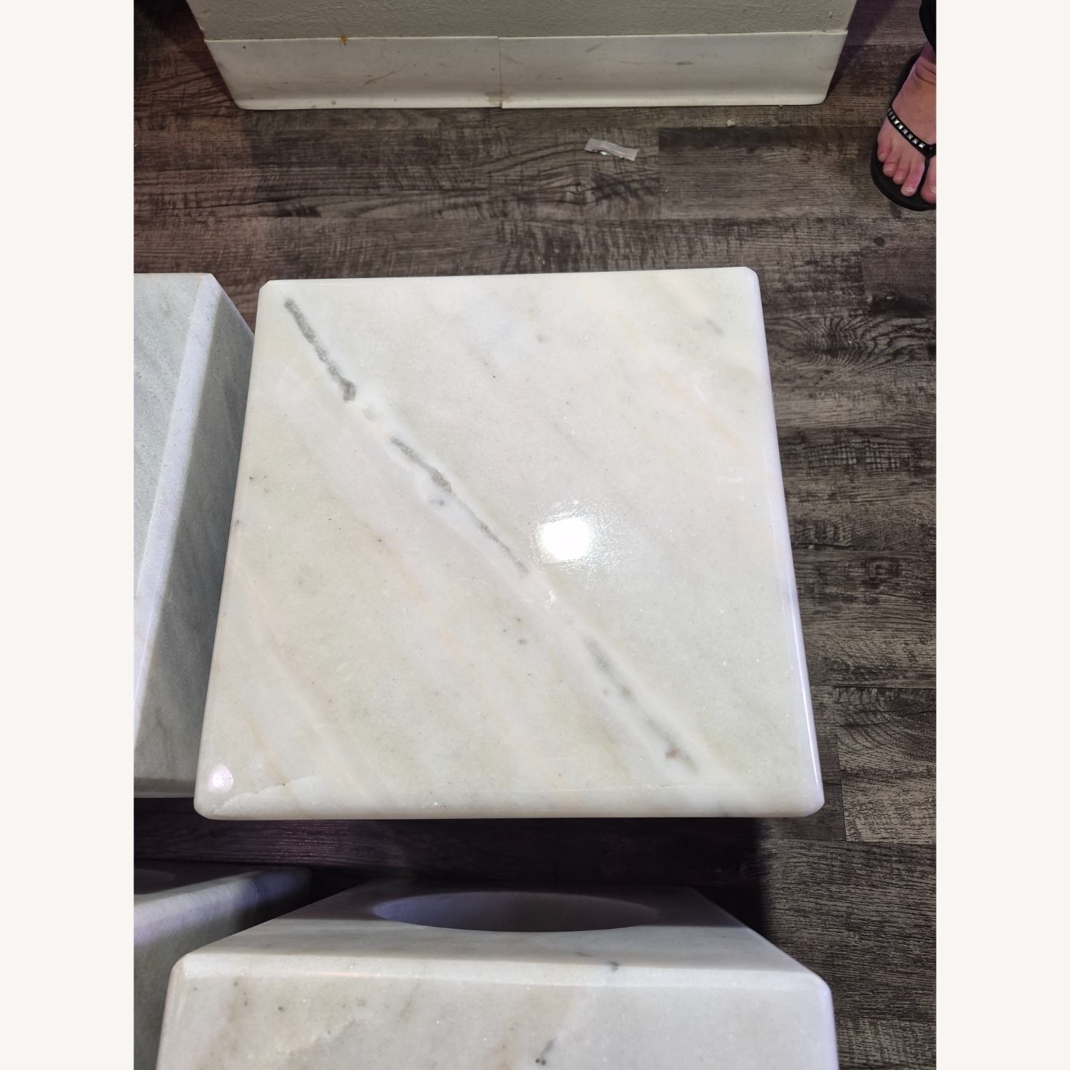 NOIR Furniture Merlin White Marble Side Tables - image-9