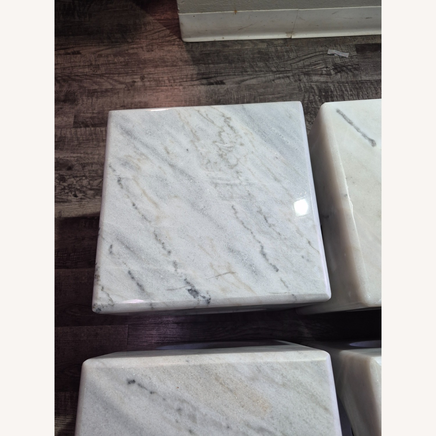 NOIR Furniture Merlin White Marble Side Tables - image-11