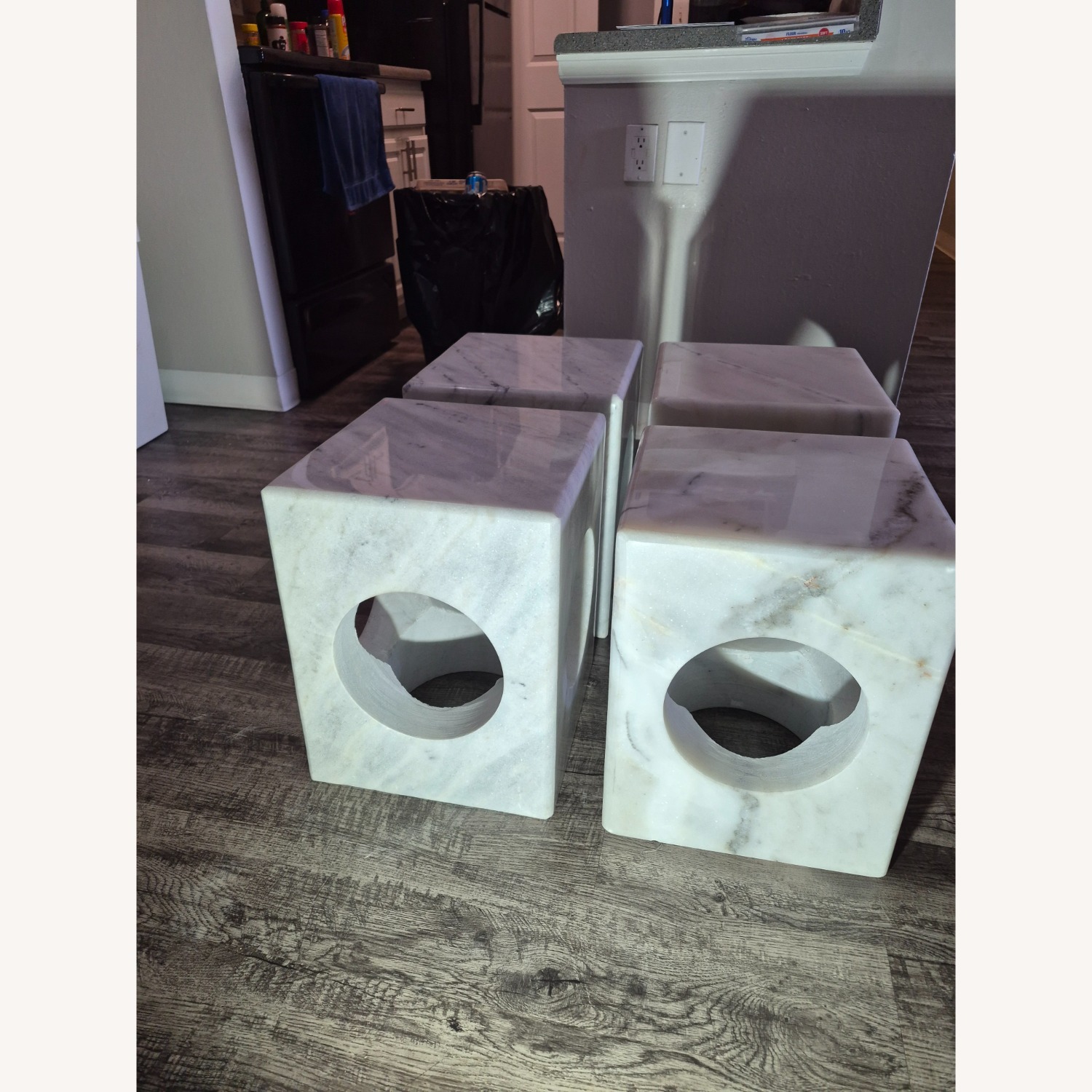 NOIR Furniture Merlin White Marble Side Tables - image-6