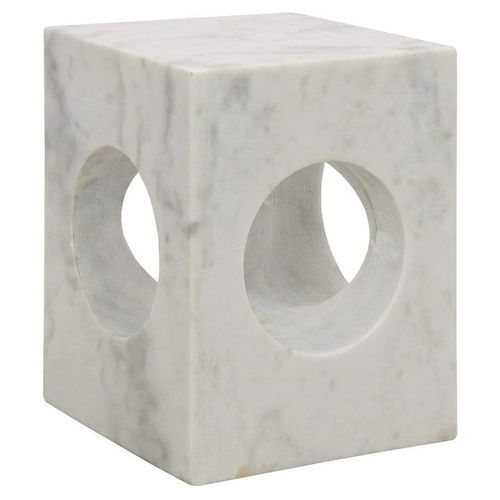 Used NOIR Furniture Merlin White Marble Side Tables for sale on AptDeco