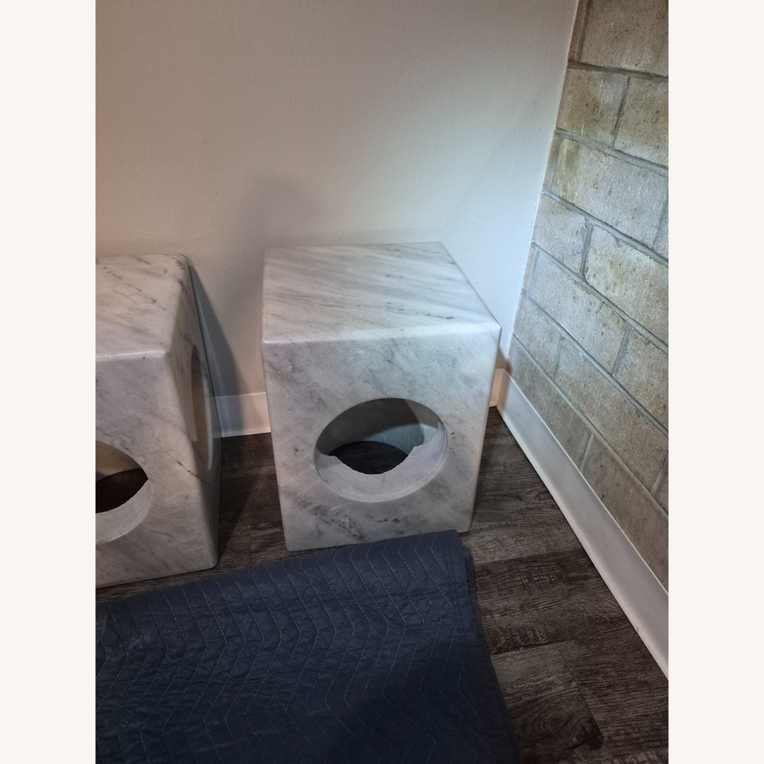 NOIR Furniture Merlin White Marble Side Tables - image-5