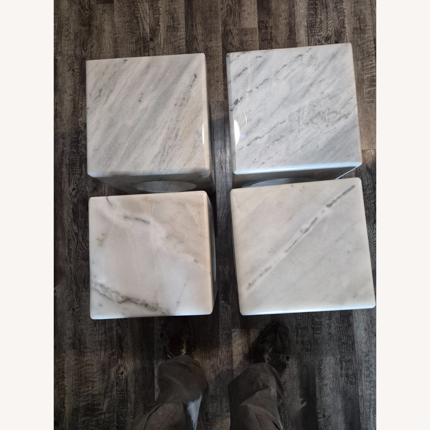 NOIR Furniture Merlin White Marble Side Tables - image-4