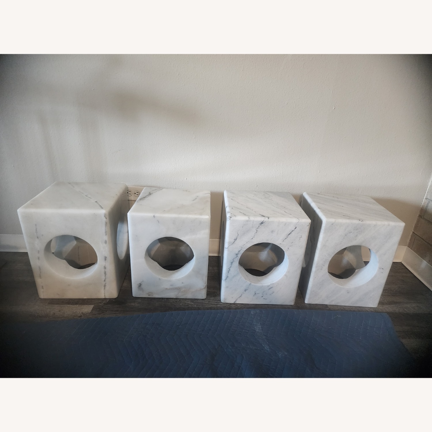 NOIR Furniture Merlin White Marble Side Tables - image-13