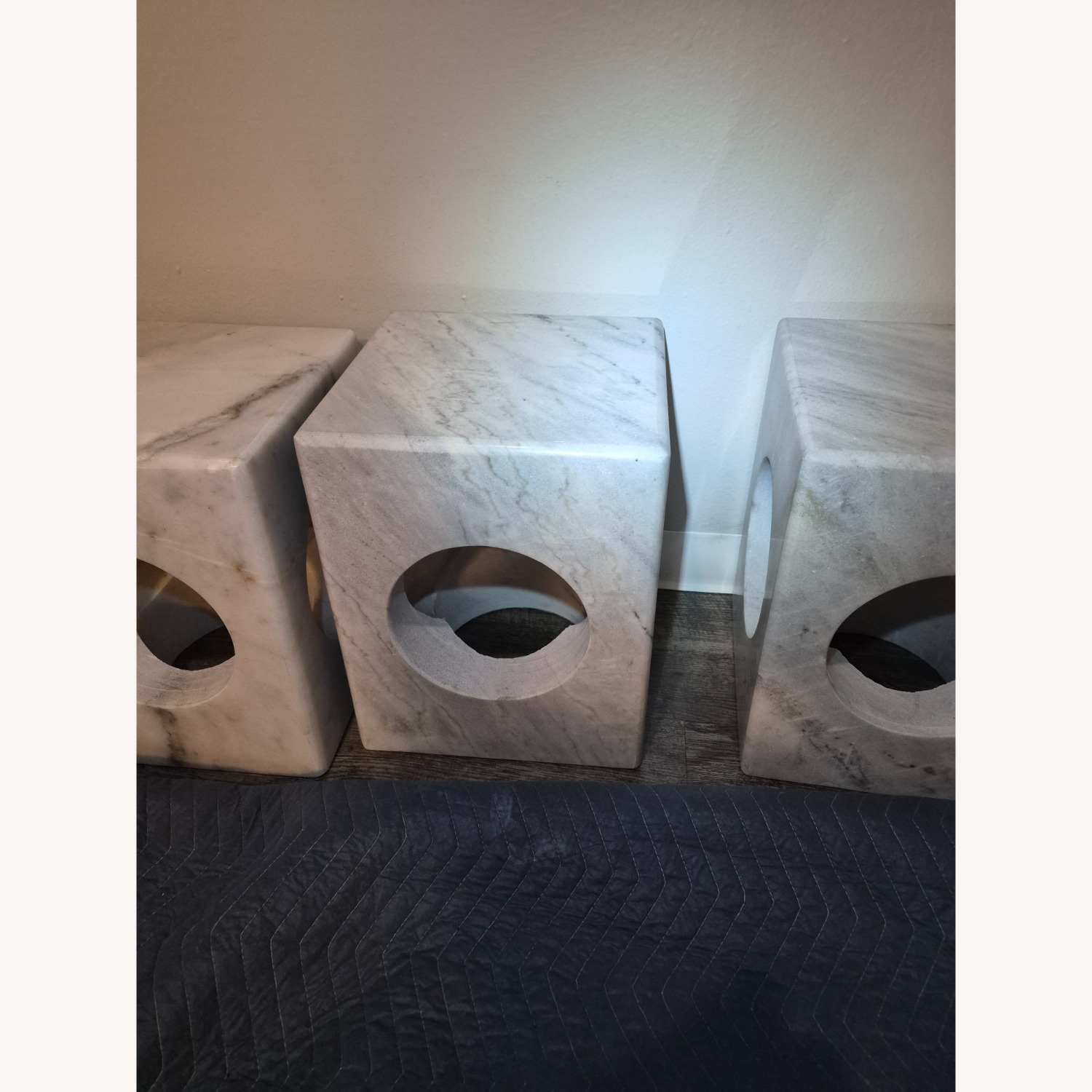 NOIR Furniture Merlin White Marble Side Tables - image-4