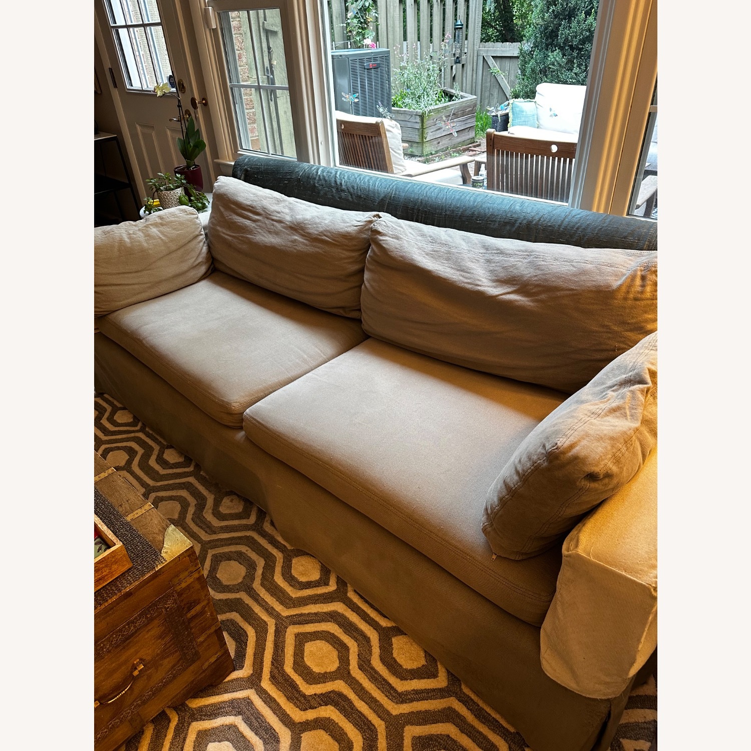 Restoration Hardware Light Gray 2 Seater Sofa - image-2