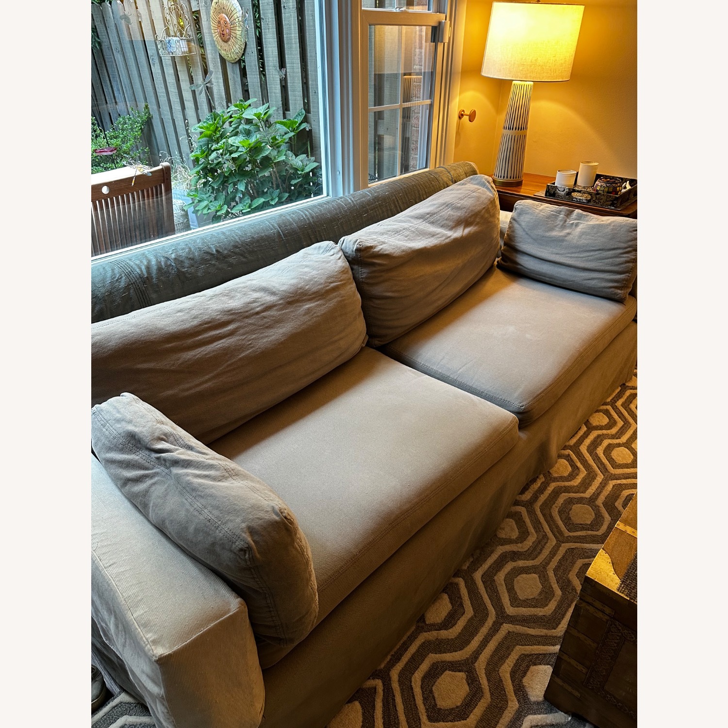 Restoration Hardware Light Gray 2 Seater Sofa - image-1