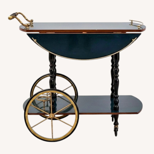 Used MINT NOS Vintage Italian Drop-leaf Bar Cart for sale on AptDeco
