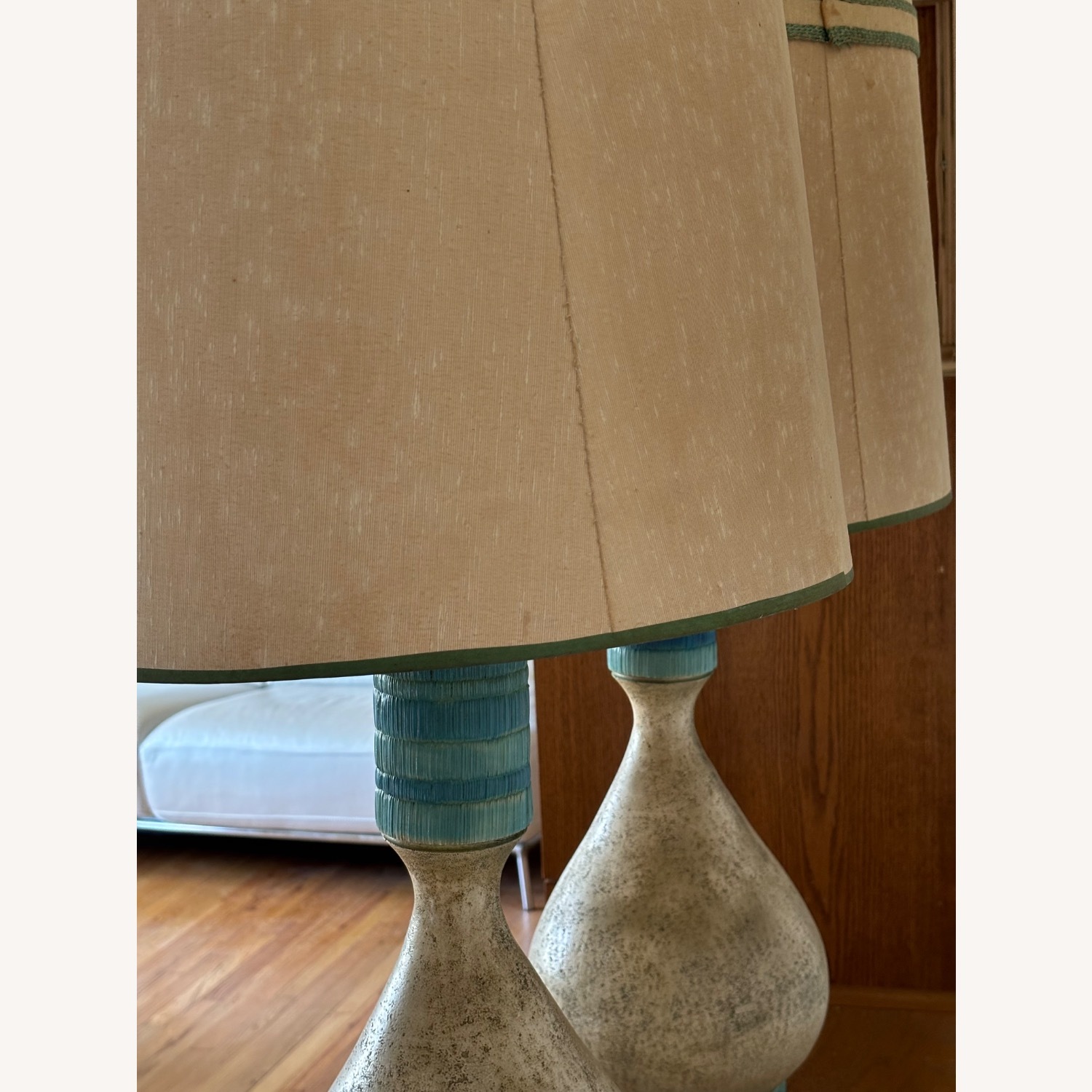 Vintage/Antique Finds -Oversized White Table Lamps - image-2