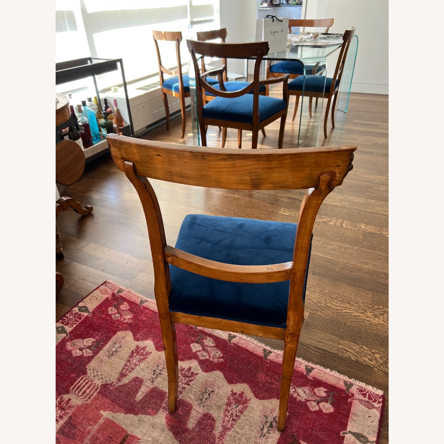Antique Wood Accent Chair - image-3