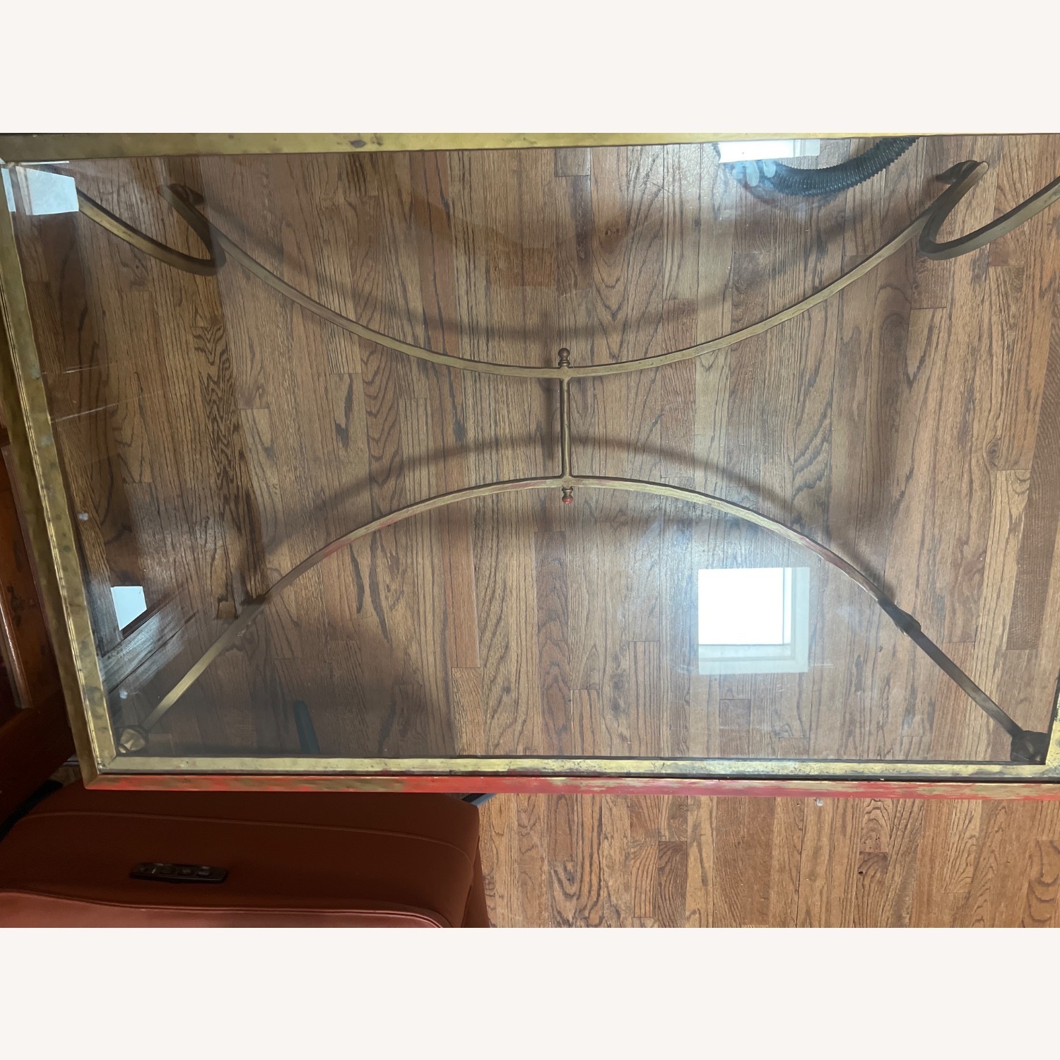 Transparent Brass Coffee Table - image-4