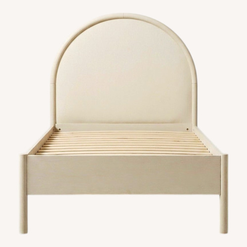 Used West Elm Kids Vivienne White Wood Twin Bed for sale on AptDeco