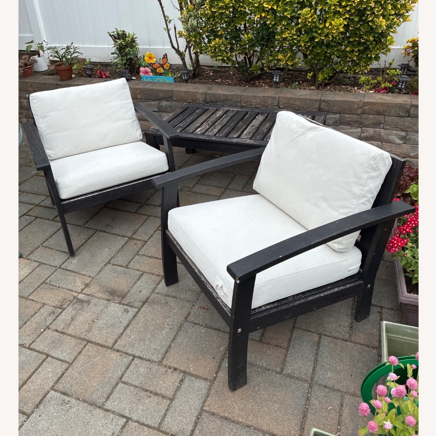 IKEA Kloven Dark Brown Wood Patio Furniture - image-1