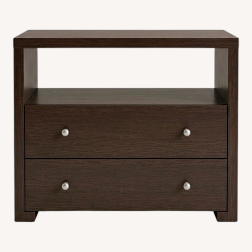 Used Dark Brown Wood Nightstand for sale on AptDeco
