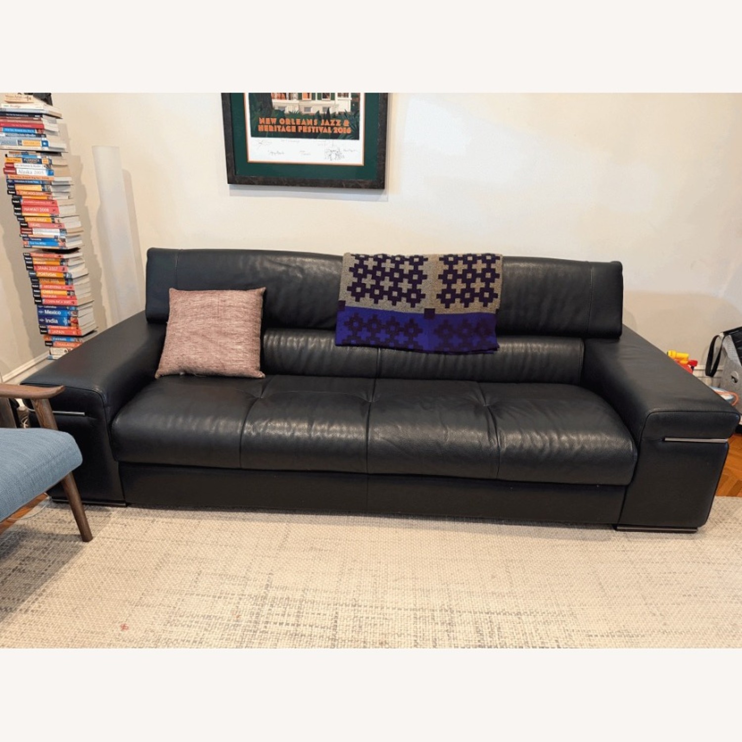 Natuzzi  Black 3+ Seater Sofa - image-3
