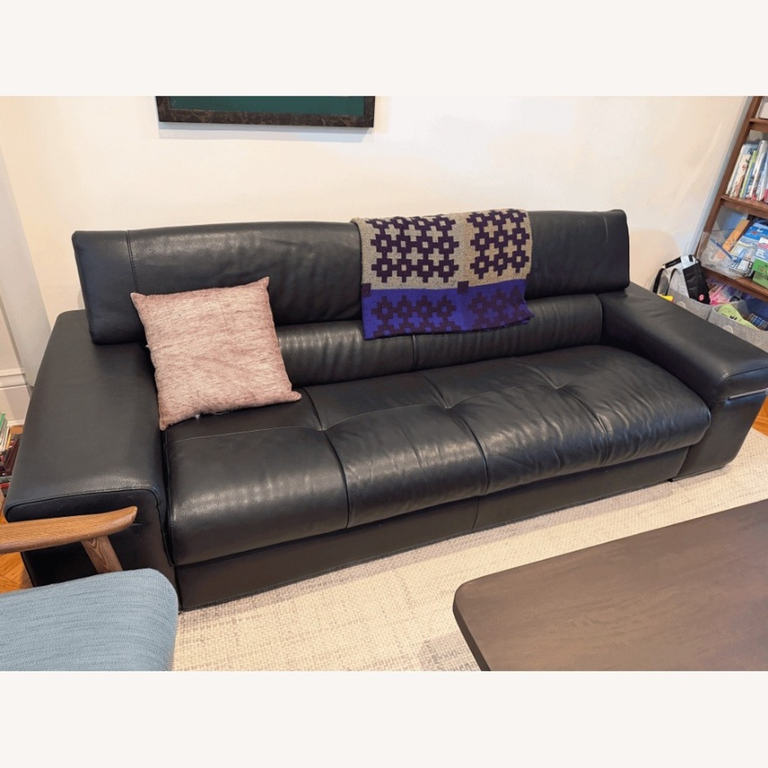 Natuzzi  Black 3+ Seater Sofa - image-1