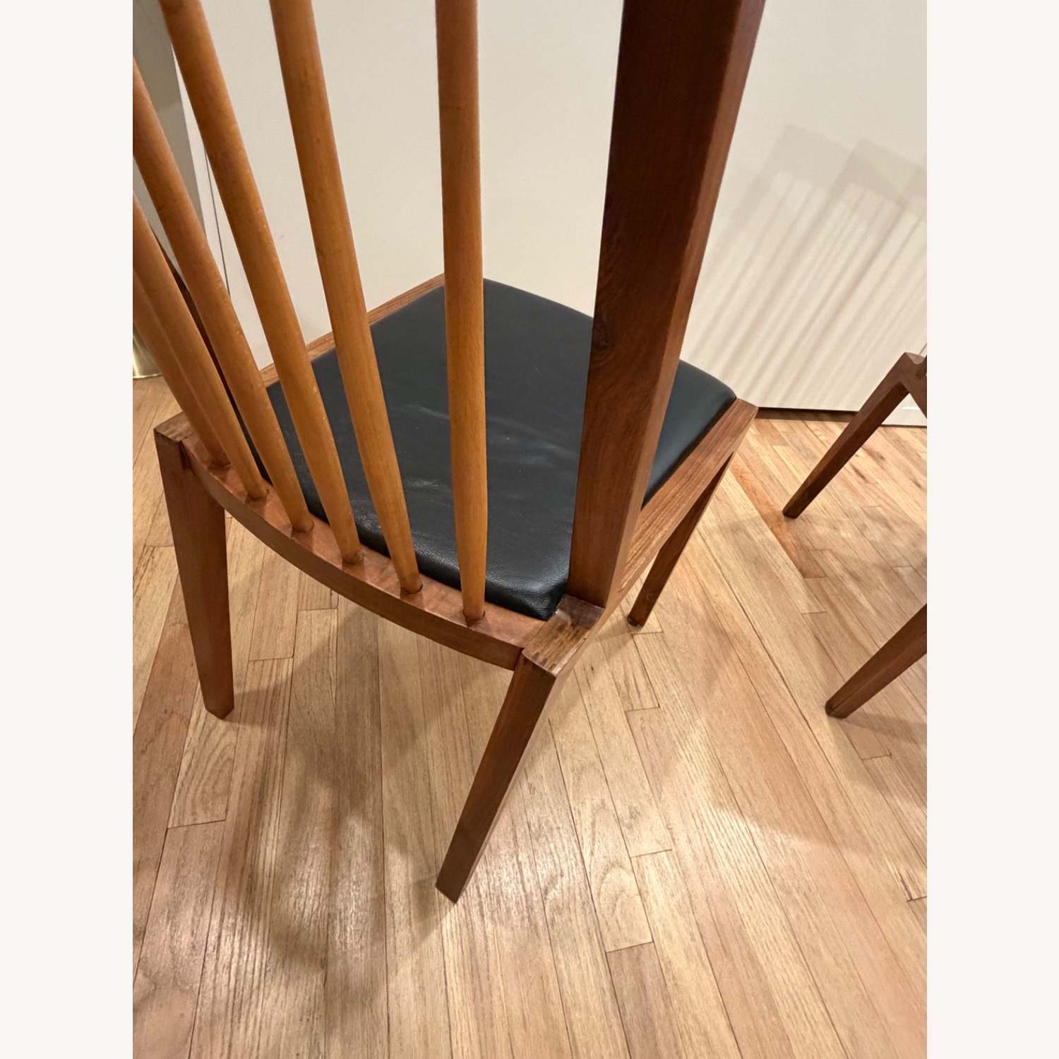 Organic Modernism Dark Brown Wood Dining Chairs - image-3