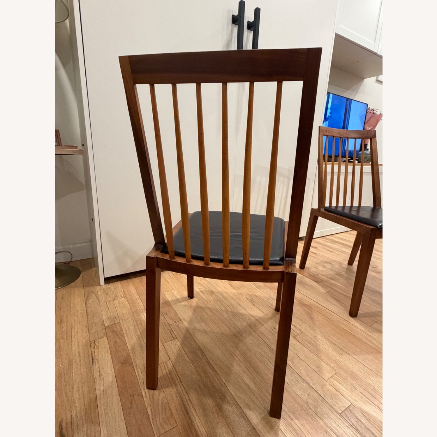 Organic Modernism Dark Brown Wood Dining Chairs - image-4