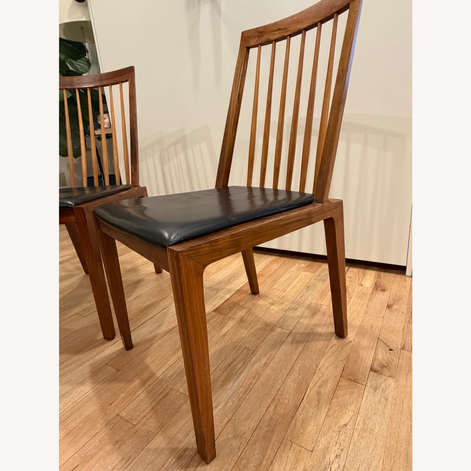 Organic Modernism Dark Brown Wood Dining Chairs - image-8