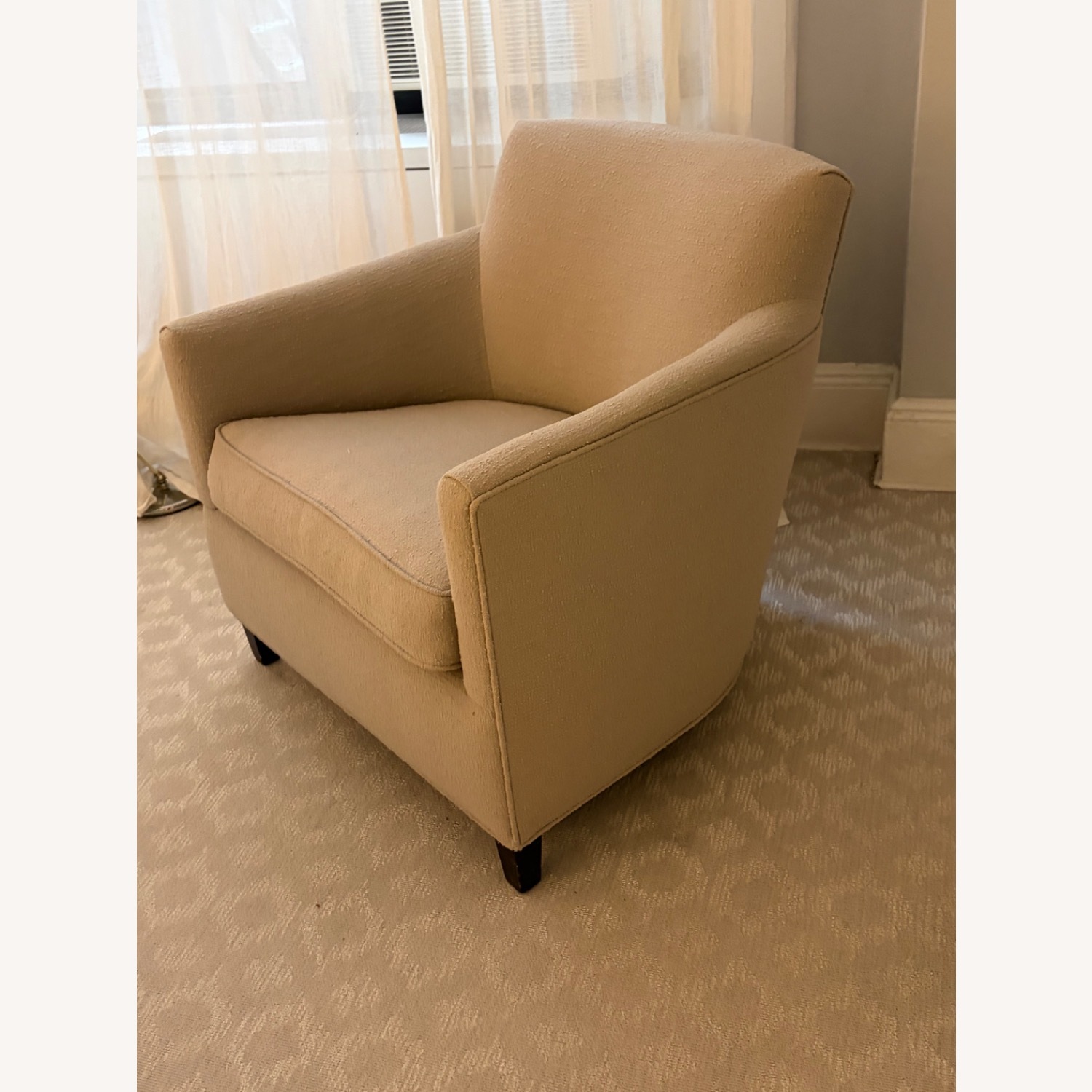 Light Gray Fabric Accent Chair - image-2