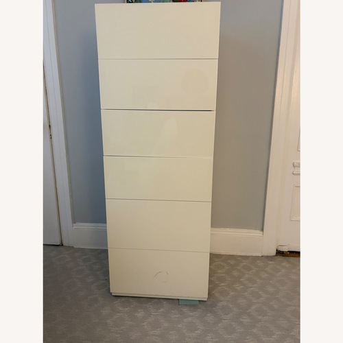 Used Narrow Glossy White Dresser for sale on AptDeco