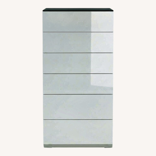 Used Narrow Glossy White Dresser for sale on AptDeco