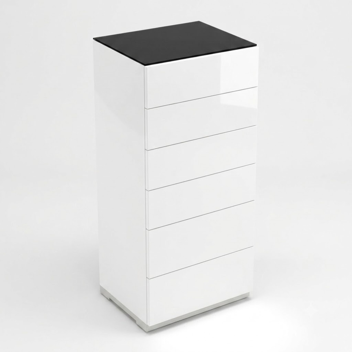 Narrow Glossy White Dresser - image-4