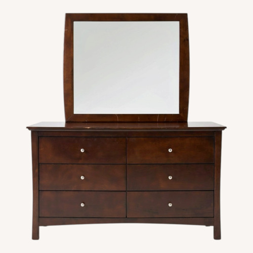 Used Dark Brown Dresser With Mirror  for sale on AptDeco