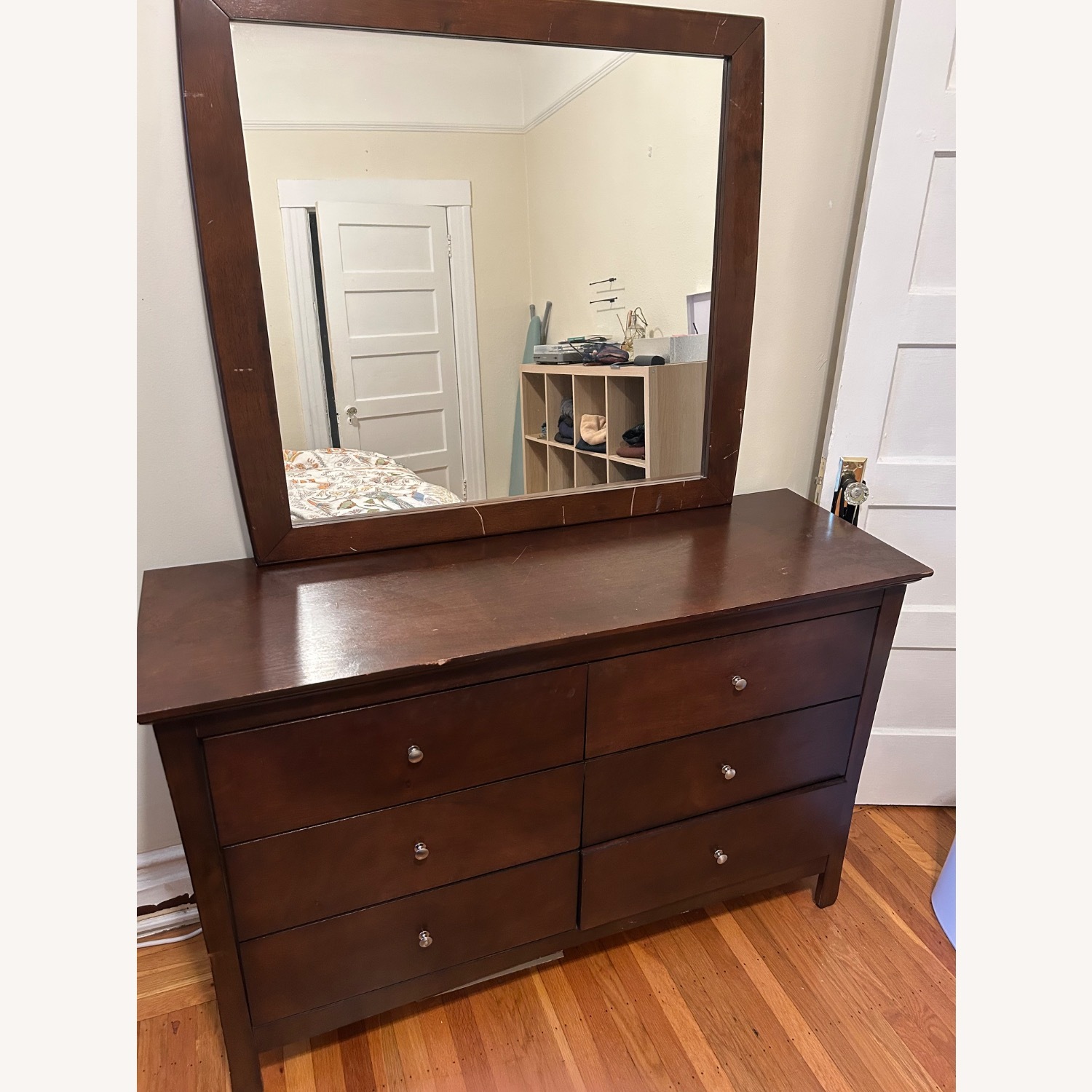 Dark Brown Dresser With Mirror  - image-2