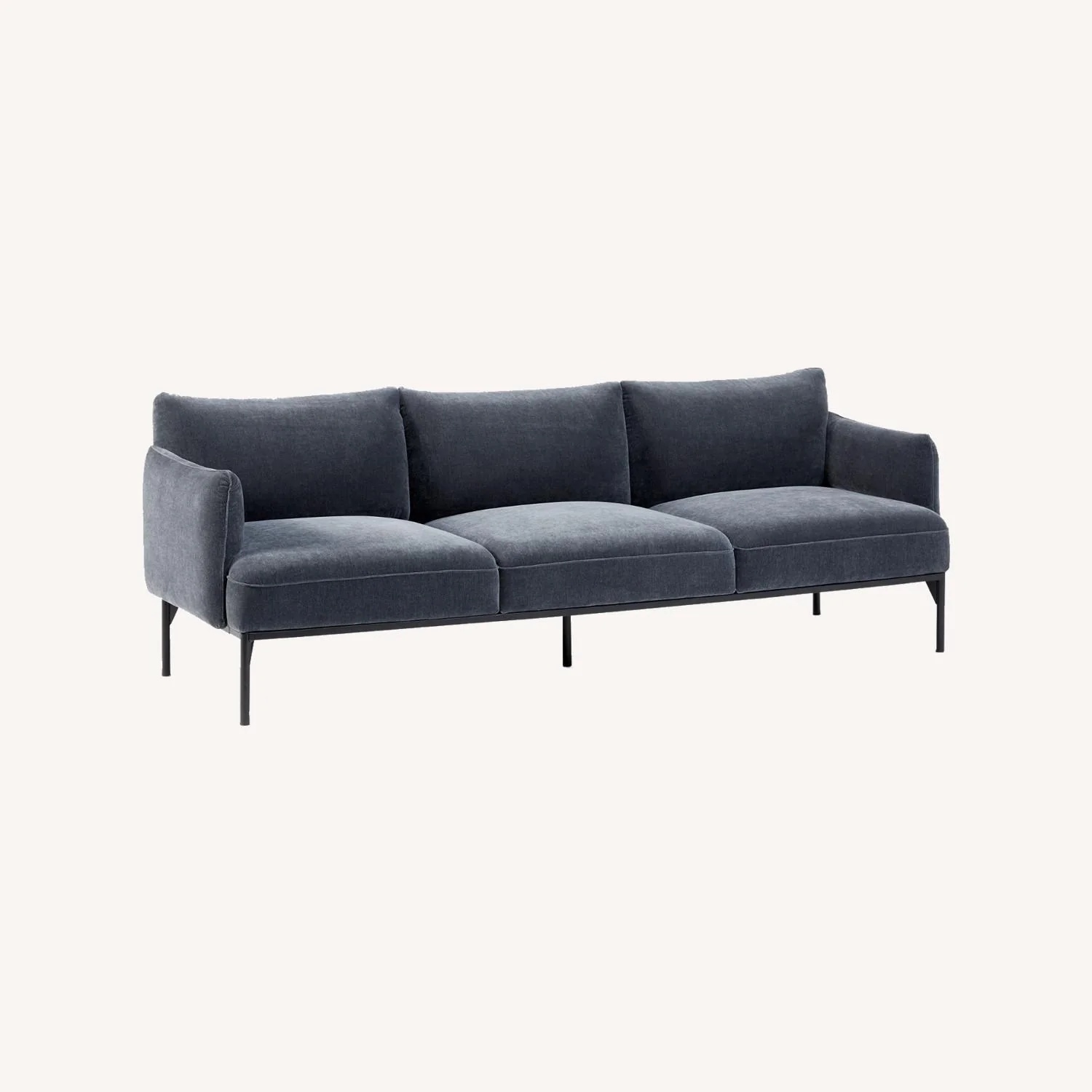 West Elm Penn Dark Gray Fabric 3+ Seater Sofa - image-4