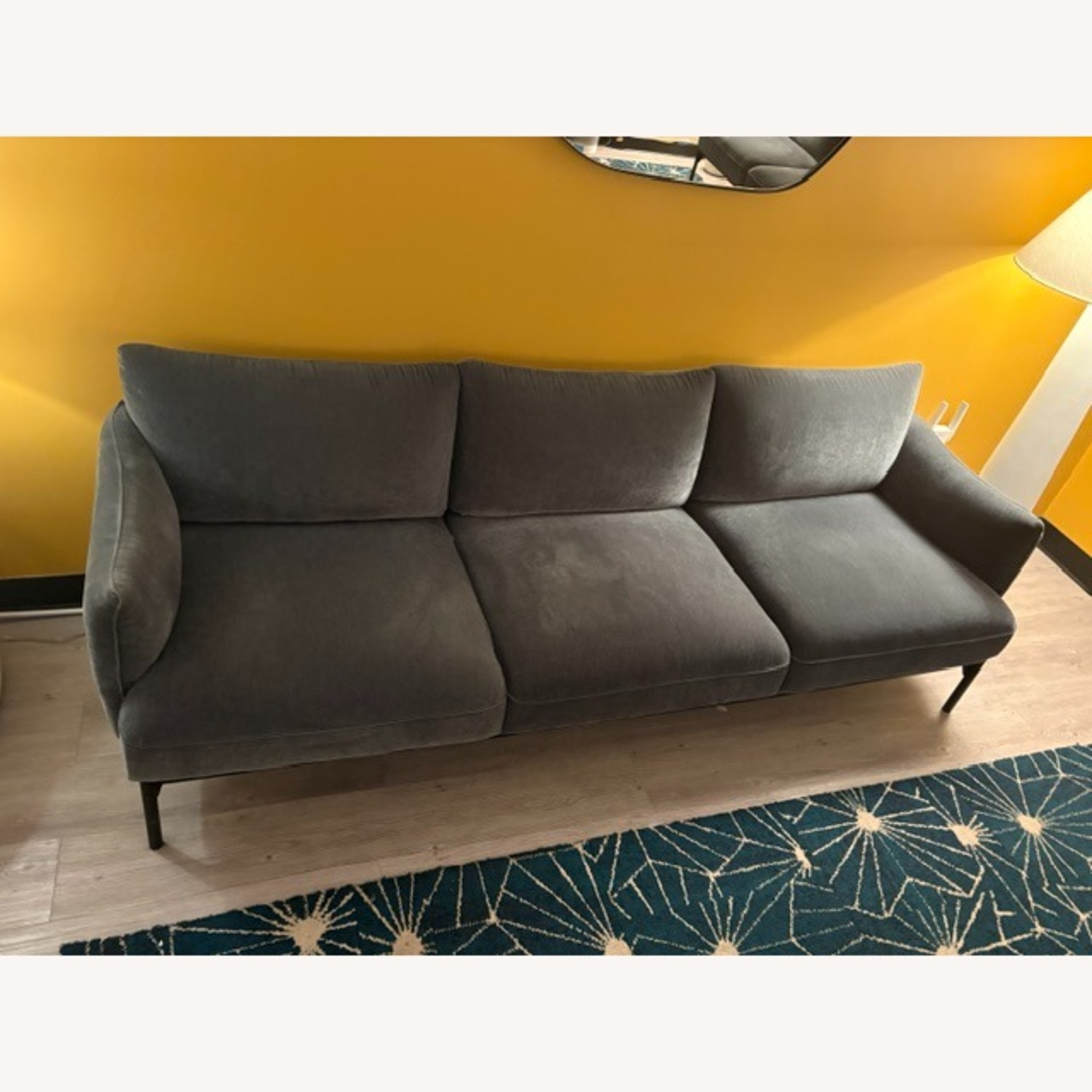 West Elm Penn Dark Gray Fabric 3+ Seater Sofa - image-2