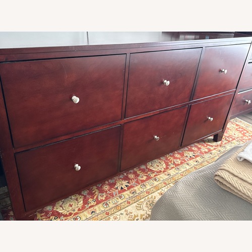 Used Dark Brown Wood Veneer Dresser for sale on AptDeco