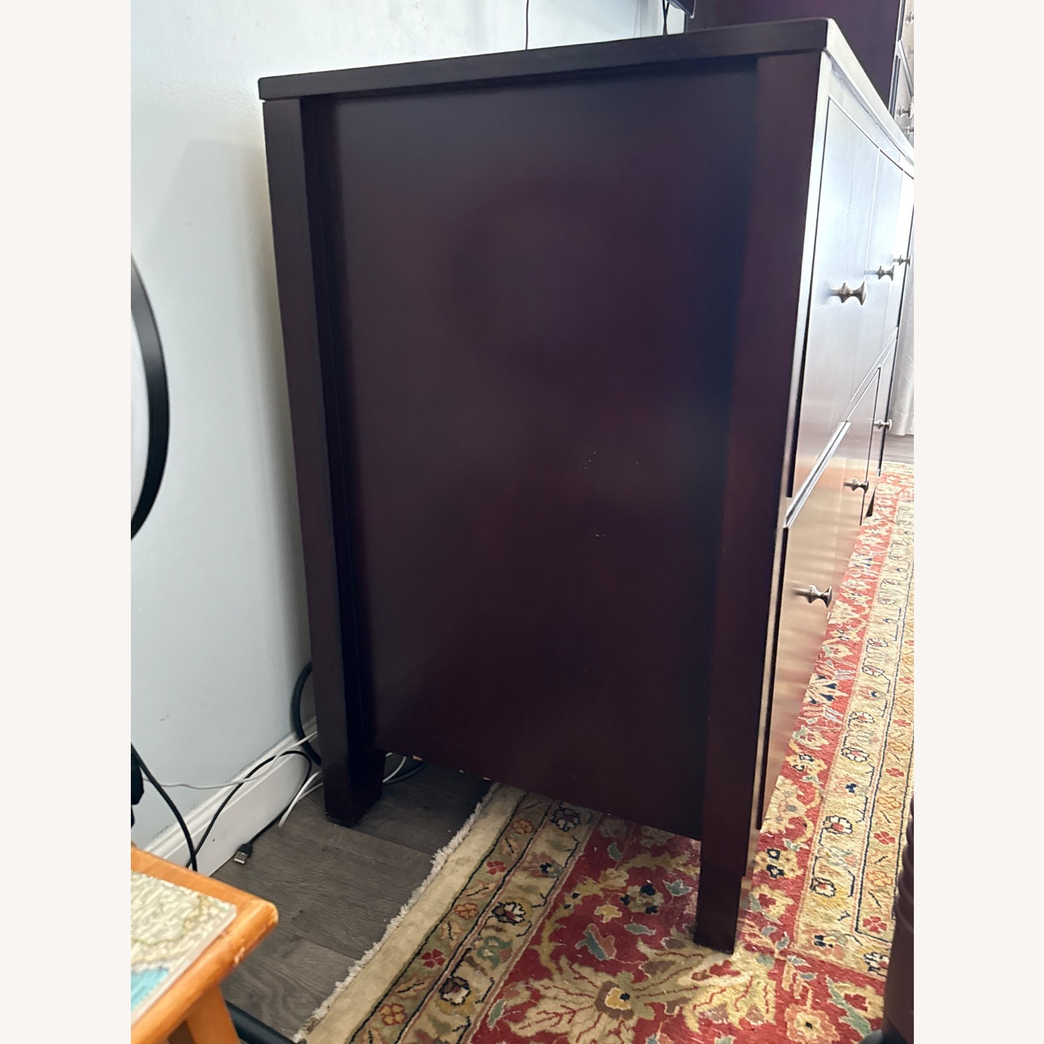 Dark Brown Wood Veneer Dresser - image-3