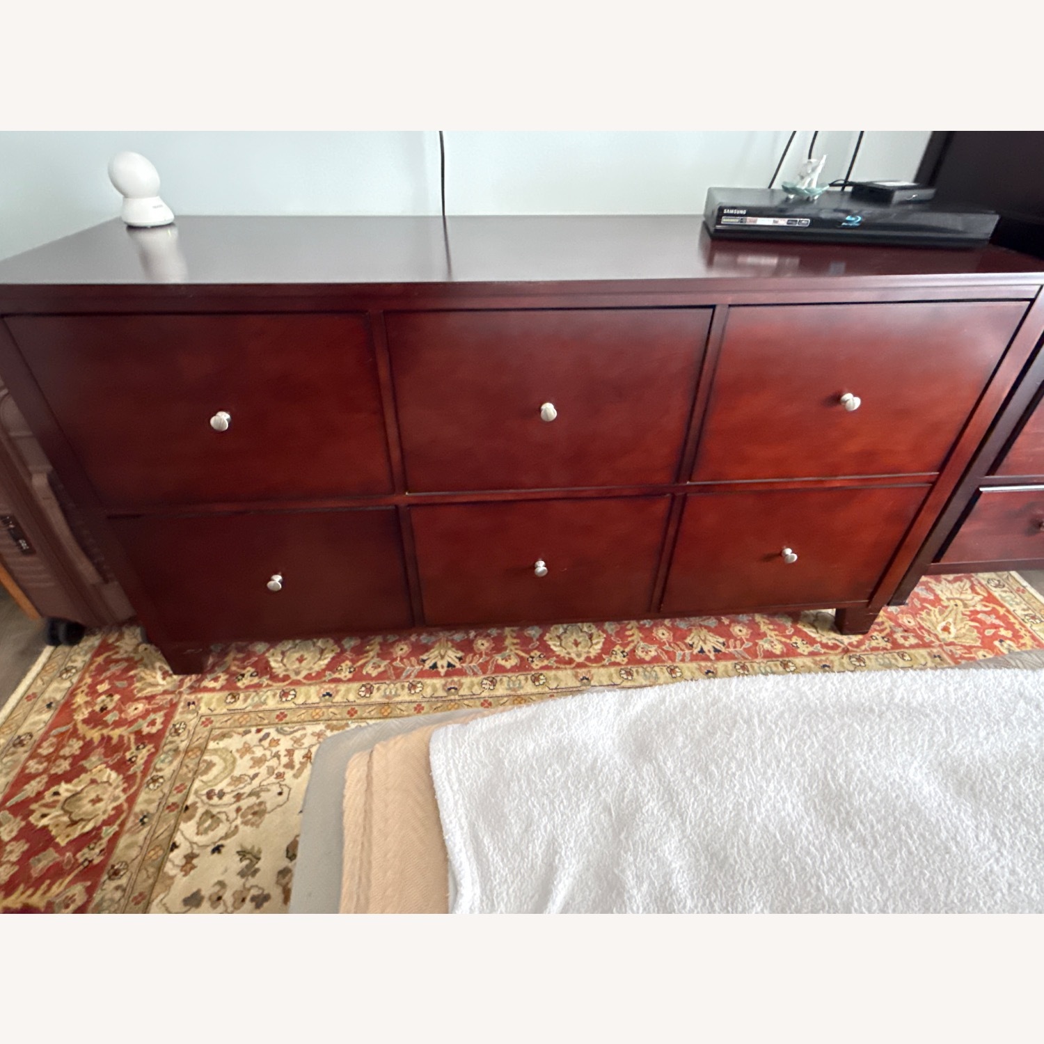 Dark Brown Wood Veneer Dresser - image-2