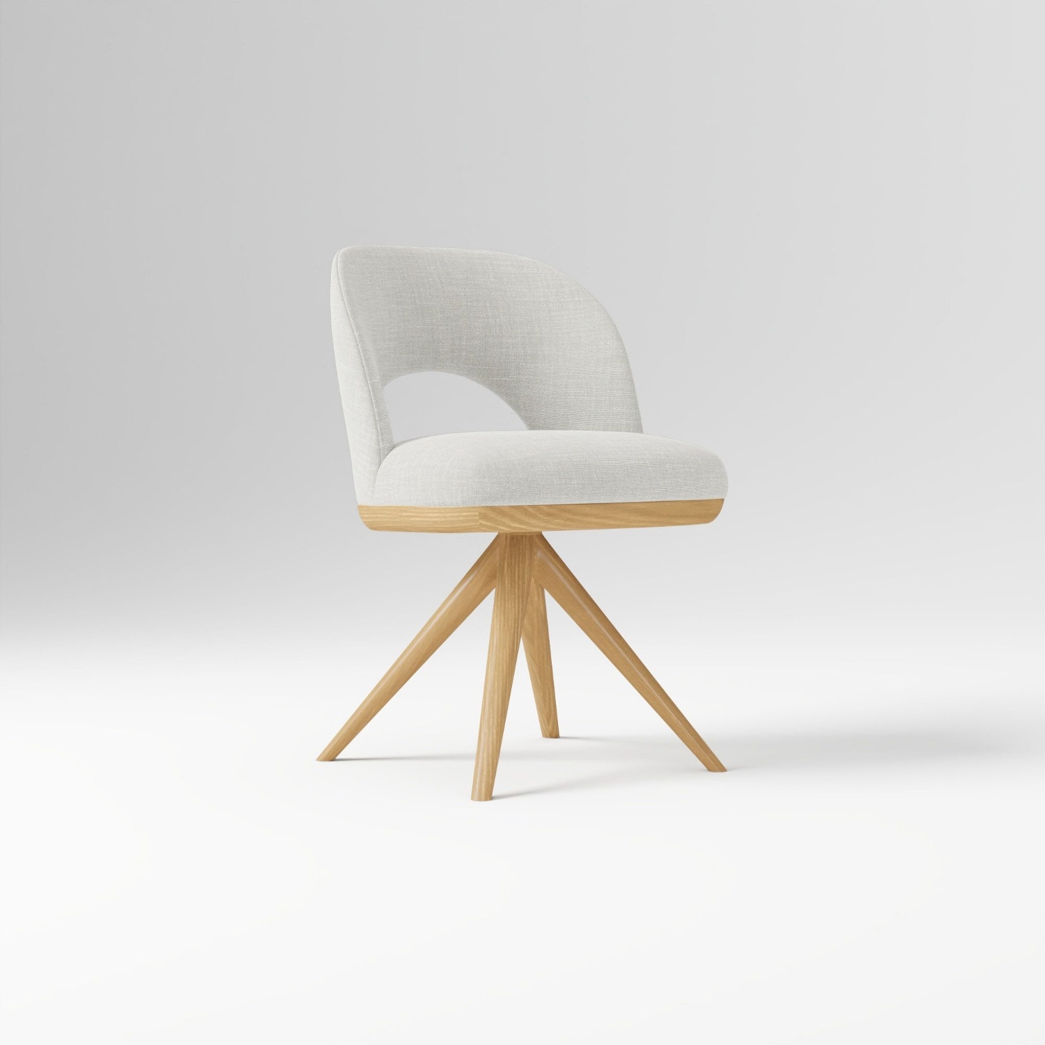 West Elm Boerum Natural Velvet Office Chair - image-4