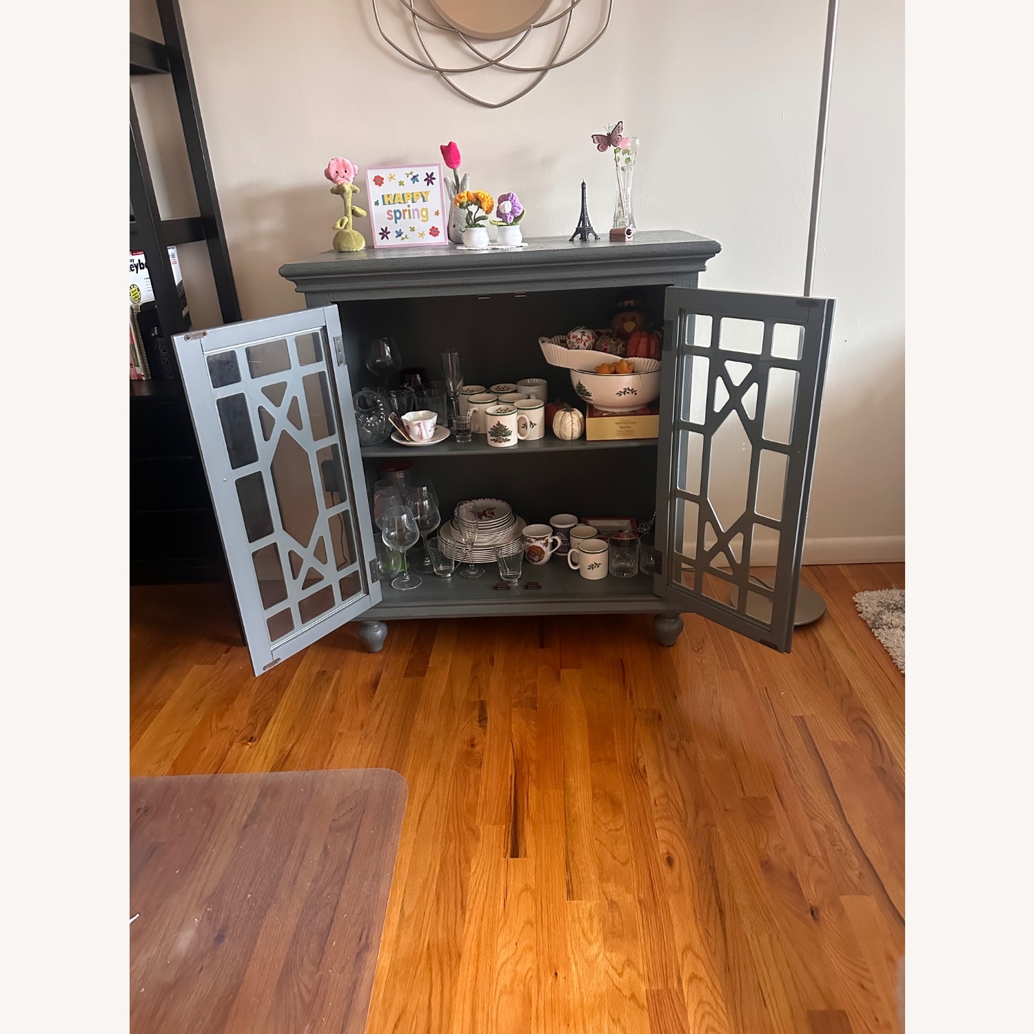 Raymour & Flanigan Green Wood Sideboard - image-10