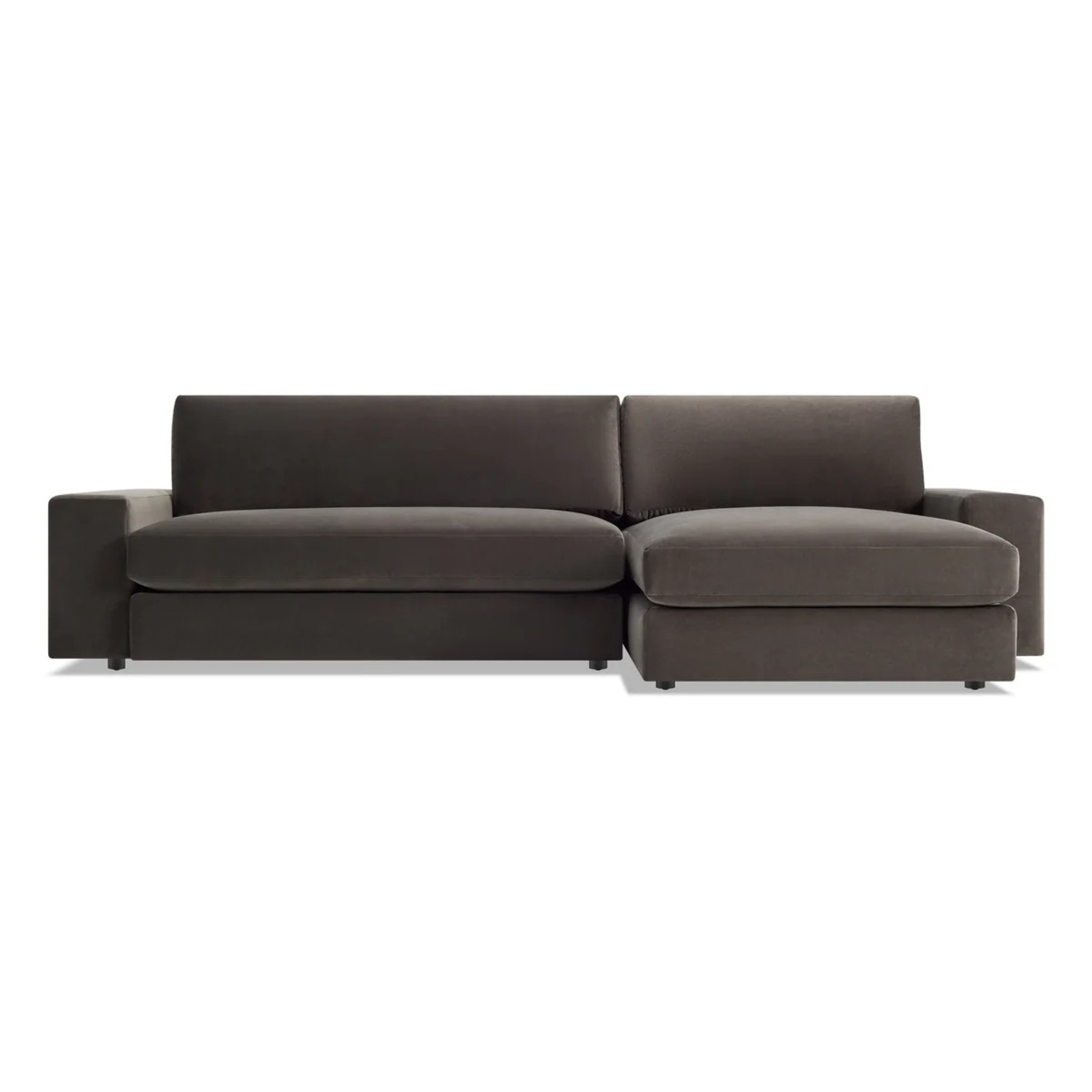 Blu Dot Esker Dark Gray Velvet 2 Piece Sectional - image-4