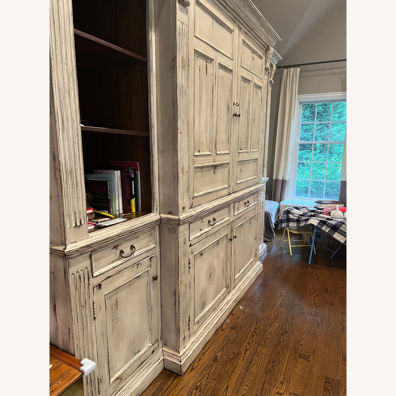 Ethan Allen Light Gray Wood Sideboard - image-3