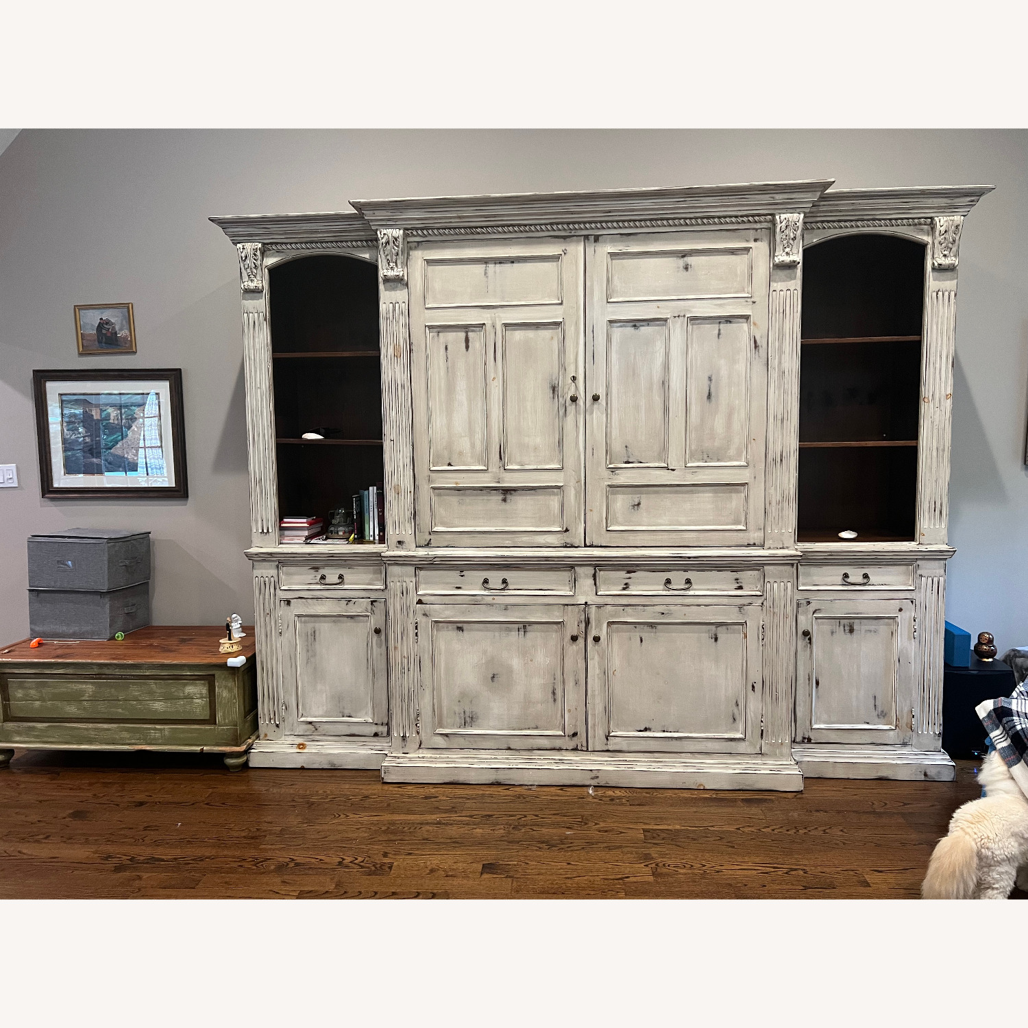 Ethan Allen Light Gray Wood Sideboard - image-2