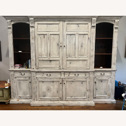 Used Ethan Allen Light Gray Wood Sideboard for sale on AptDeco