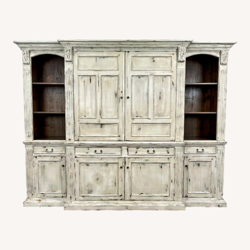 Used Ethan Allen Light Gray Wood Sideboard for sale on AptDeco